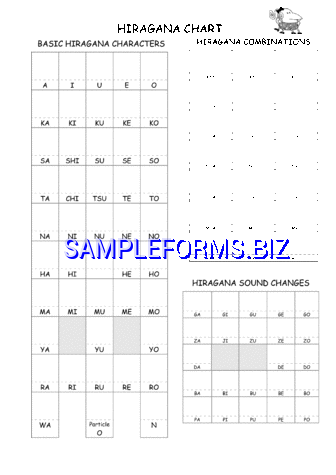 Hiragana Chart 2 pdf free